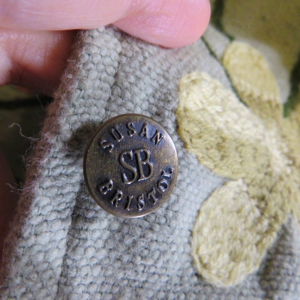 Vintage Susan Bristol Casuals Floral Embroidered Vest 100% cotton - Picture 4 of 9